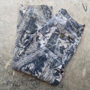 Vintage 90s THIN Camouflage Baggy Distressed Patched Cargo Pants 36x31